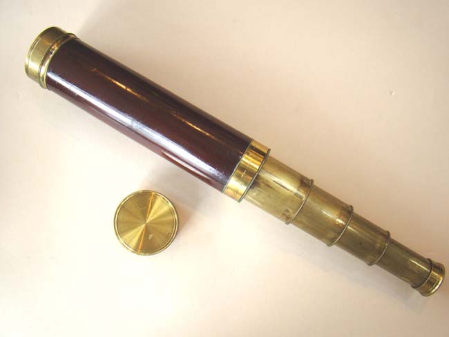 An extremely fine, rare and historic late 18th or early 19th century Napoleonic War period cased four-draw telescope with tripod stand owned by Capt. William Lobb, Royal Navy (1760-1835) and made by John Berge of London circa 1795-1800. — image 2